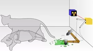 シュレーディンガーの猫の概念図