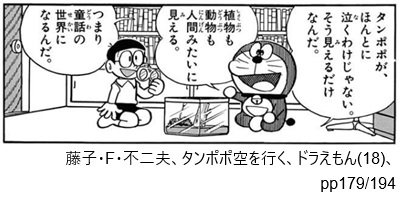 藤子・F・不二夫、タンポポ空を行く、ドラえもん（１８）、pp179/194
