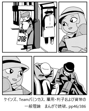 ケインズ、Teamバミンカス、雇用・利子および貨幣の一般理論　まんがで読破、pp46/386